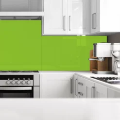 Splashwall Gloss Lime Glass Splashback, (H)750mm (W)600mm (T)6mm -Prime Kitchen splashwall gloss lime glass splashback h 750mm w 600mm t 6mm5060699091906 01i bq
