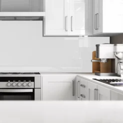 Splashwall Gloss White Acrylic Splashback, (H)1220mm (W)2440mm (T)4mm -Prime Kitchen splashwall gloss white acrylic splashback h 1220mm w 2440mm t 4mm5060045036957 01i bq