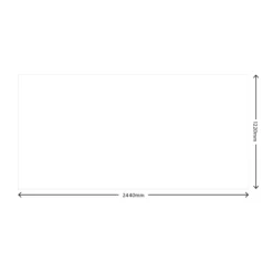 Splashwall Gloss White Acrylic Splashback, (H)1220mm (W)2440mm (T)4mm -Prime Kitchen splashwall gloss white acrylic splashback h 1220mm w 2440mm t 4mm5060045036957 01t bq