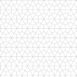 Splashwall Matt Black & White Geometric MDF Splashback, (H)600mm (W)2440mm (T)10mm