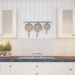 Splashwall Matt White Mosaic Acrylic Splashback, (H)600mm (W)2440mm (T)4mm -Prime Kitchen splashwall matt white mosaic acrylic splashback h 600mm w 2440mm t 4mm5060699096666 01i bq