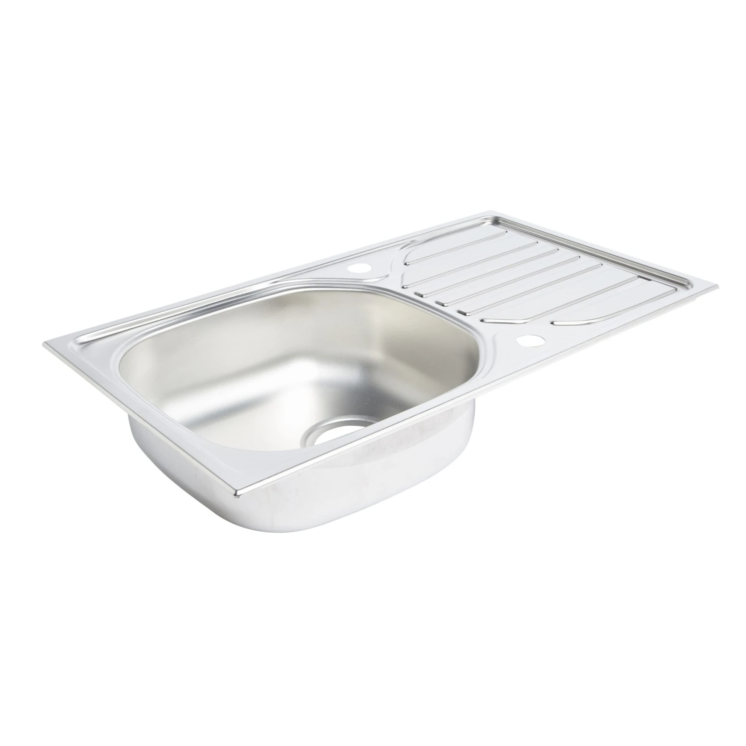Turing Linen Inox Stainless Steel 1 Bowl Sink & Drainer 435mm X 760mm 4 Turing Linen Inox Stainless Steel 1 Bowl Sink & Drainer 435mm X 760mm - Image 2