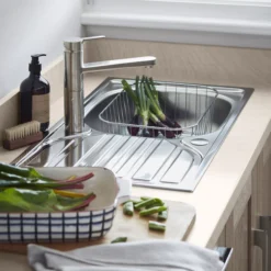 Turing Polished Inox Stainless Steel 1 Bowl Sink & Drainer 435mm X 760mm -Prime Kitchen turing polished inox stainless steel 1 bowl sink drainer 435mm x 760mm3663602900658 30i