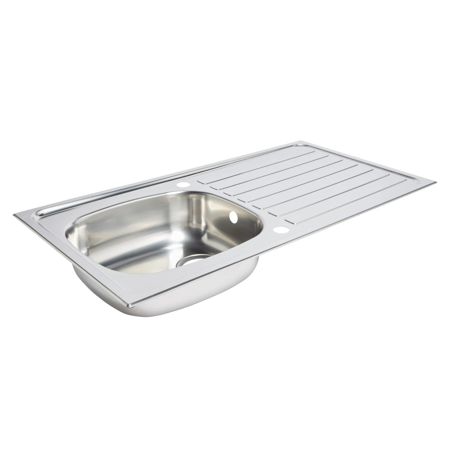 Utility Polished Stainless Steel 1 Bowl Sink & Drainer 490mm X 940mm 4 Utility Polished Stainless Steel 1 Bowl Sink & Drainer 490mm X 940mm - Image 2