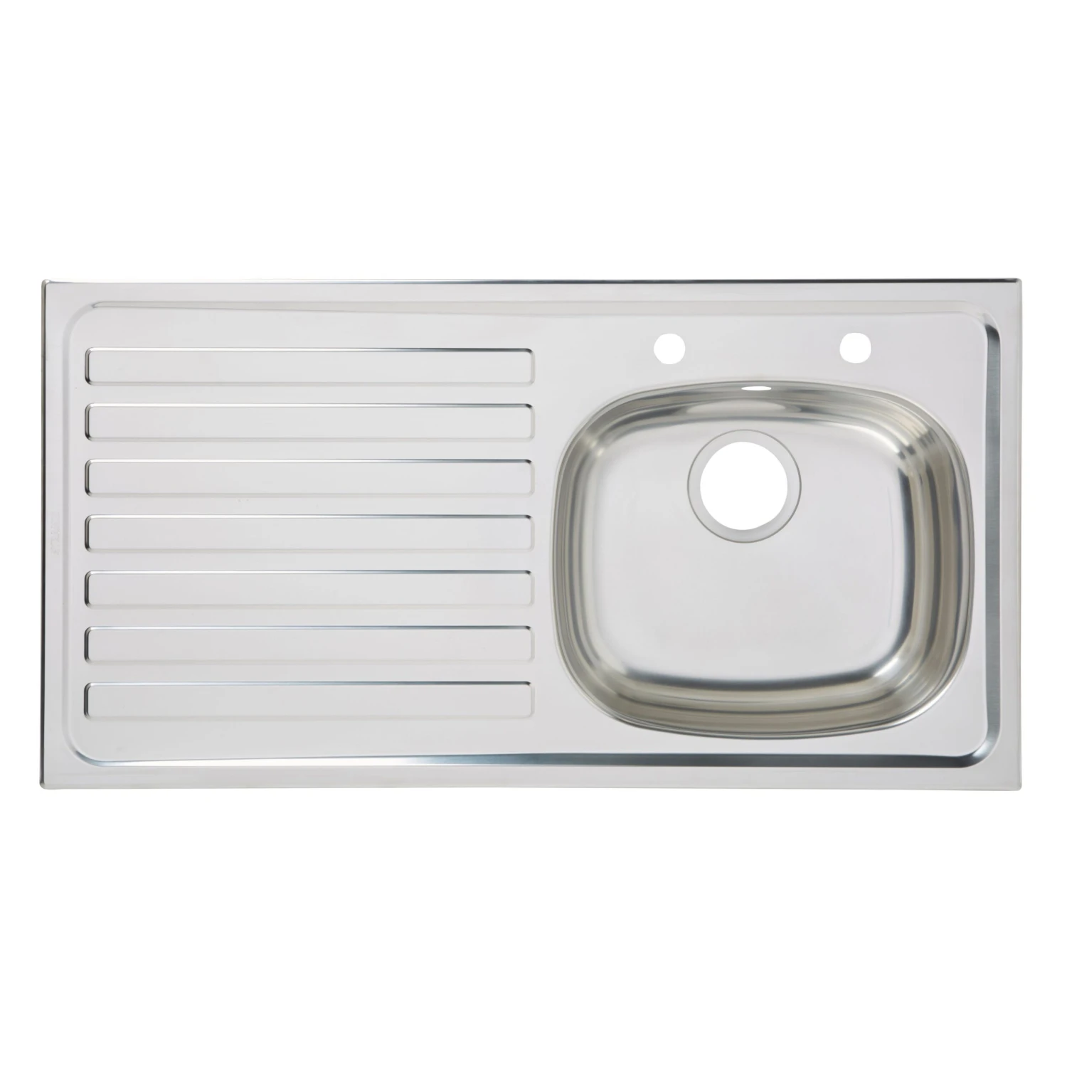 Utility Polished Stainless Steel 1 Bowl Sink & Drainer LH 490mm X 940mm 3 Utility Polished Stainless Steel 1 Bowl Sink & Drainer LH 490mm X 940mm