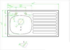 Utility Polished Stainless Steel 1 Bowl Sink & Drainer RH 490mm X 940mm -Prime Kitchen utility polished stainless steel 1 bowl sink drainer rh 490mm x 940mm3663602901303 03bq