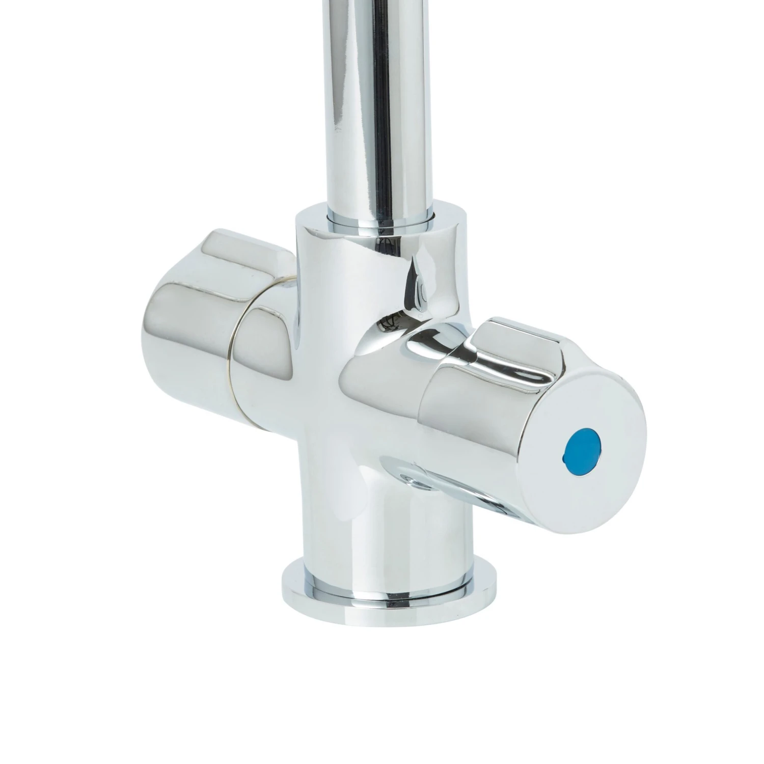 Wain Chrome Effect Kitchen Twin Lever Tap 4 Wain Chrome Effect Kitchen Twin Lever Tap - Image 2